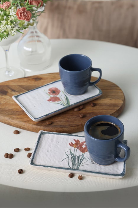 Hermia Juego de Tazas de Café de 4 Piezas Multicolor